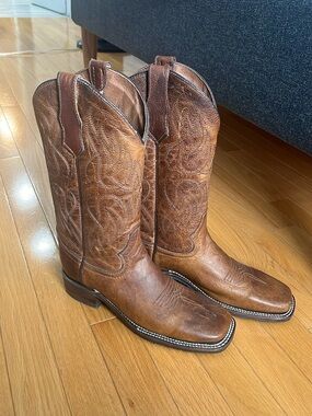 Women’s Circle G - Brown Leather Western Cowboy Boots - Size 7.5